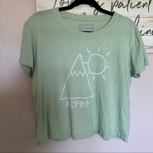 OUTDOOR VOICES Aspen Cropped T-Shirt M